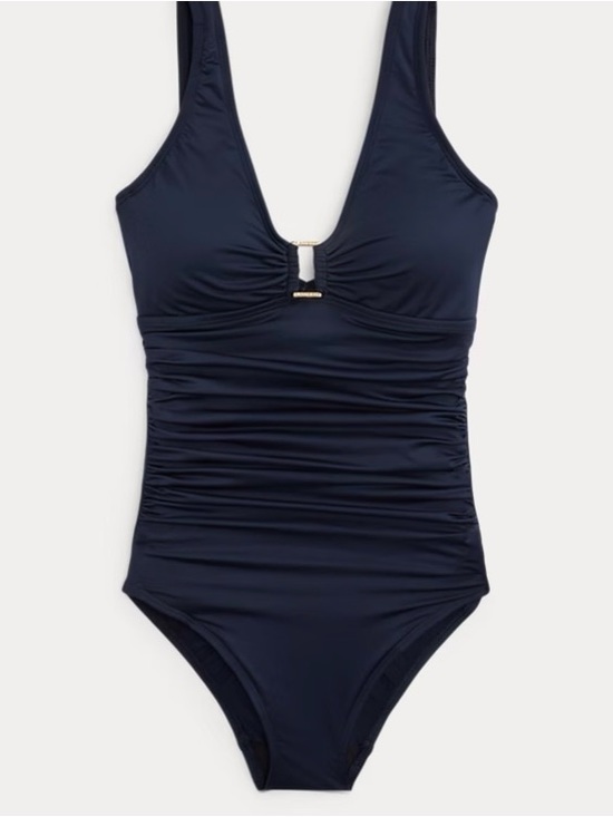 Lauren Ralph Lauren Other - Ralph Lauren Womens Shirred Ring-Front One-Piece Swimsuit 14